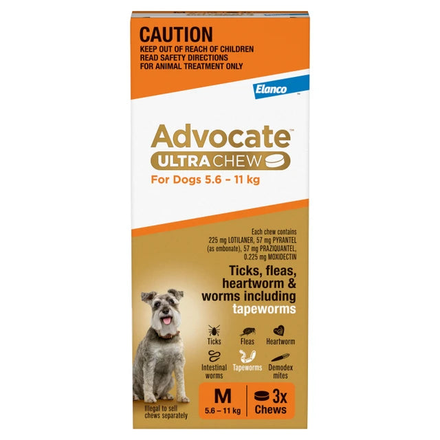 AdvocateUltraChewOrangeMedium 5.6-11kg