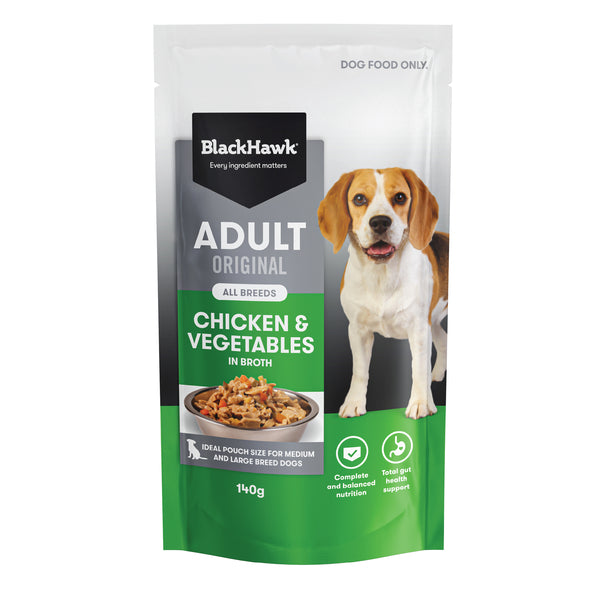 BlackHawk Adult Dog - Chicken & Vegetables 140g (Box of 10)