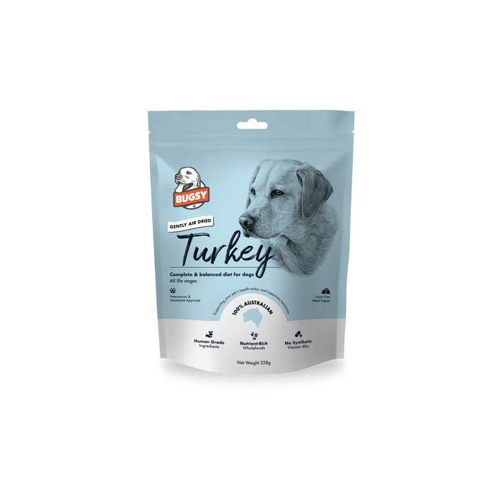 Bugsy Turkey Air Dried Raw Premium Food for Dogs