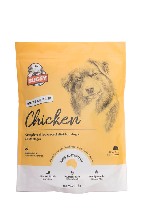 Bugsy Chicken Air Dried Raw Premium Food for Dogs