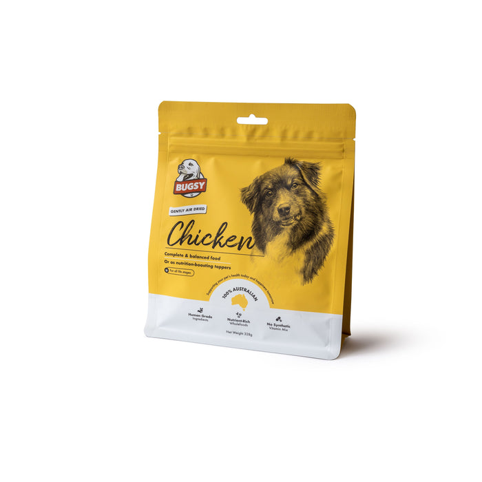 Bugsy Chicken Air Dried Raw Premium Food for Dogs