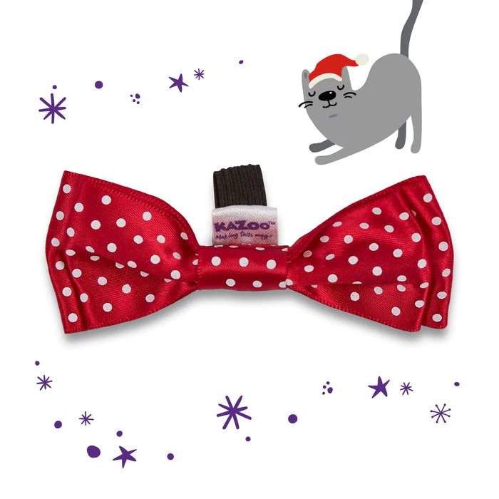Christmas Red Bow Tie - Small