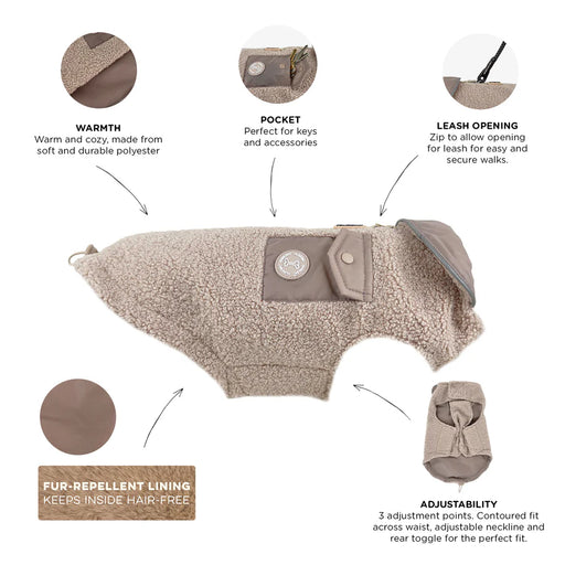Huskimo_Boucle_Dog_Coat_oatmeal_info