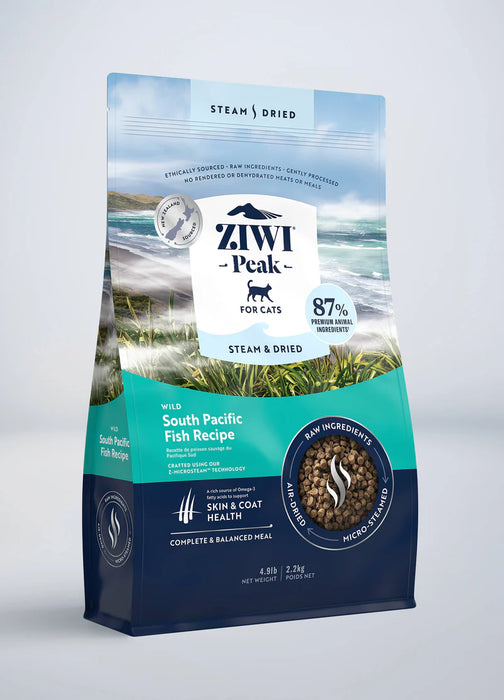 ZIWI-Peak-Steam-Dried_South_Pacific_Fish_Cat_Left-Angle_2.2kg