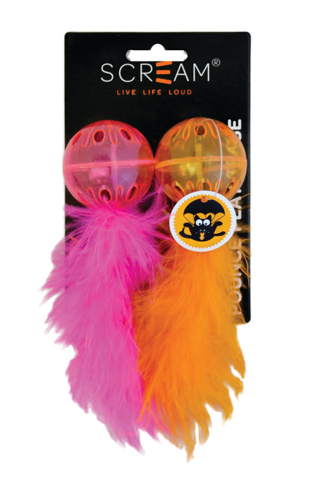 Lattice Ball With Feather 2 Pack