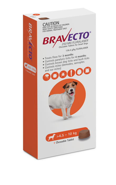 Bravecto Orange - Small Dog 4.5-10kg