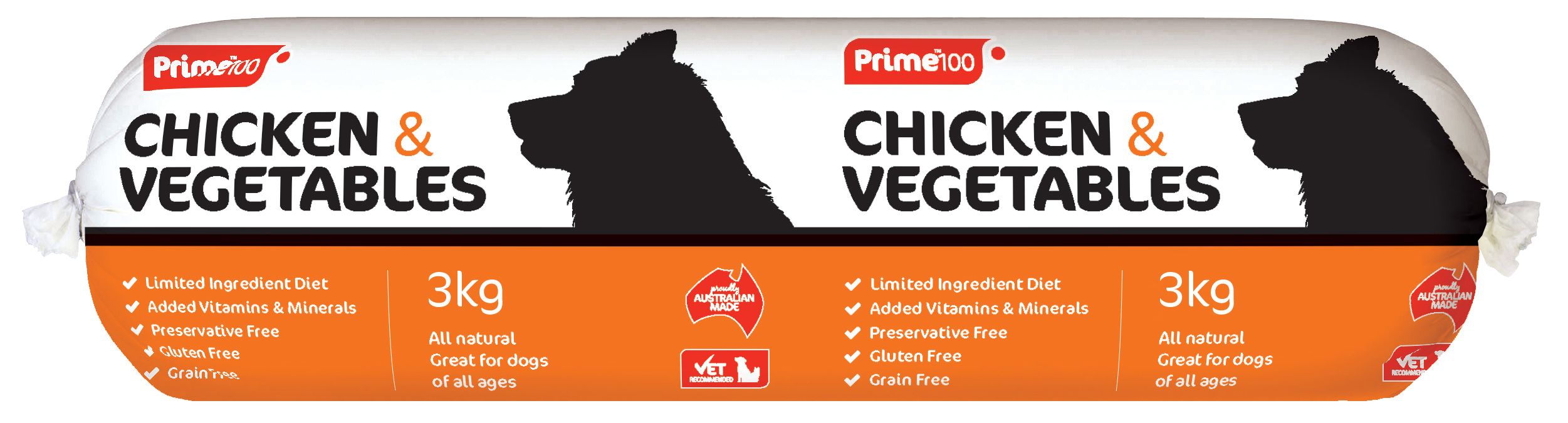 Prime 100 Chicken & Vegetables 3kg