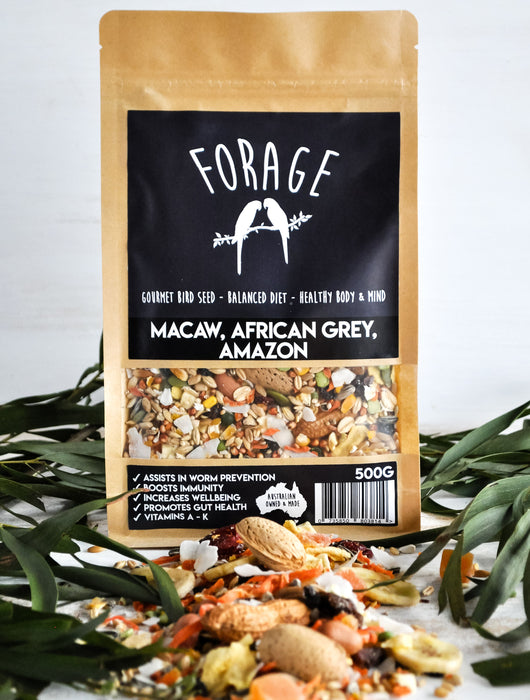 Forage Macaw, African Grey & Amazon Mix