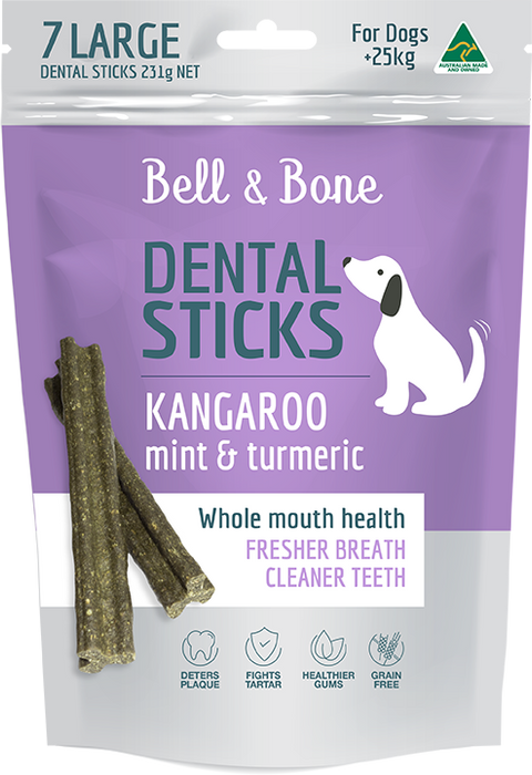 Bell & Bone Dental Sticks - Kangaroo, Mint & Turmeric