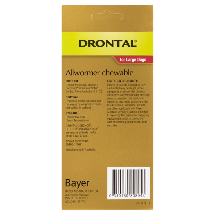 Drontal Allwormer Chewable Large Dog