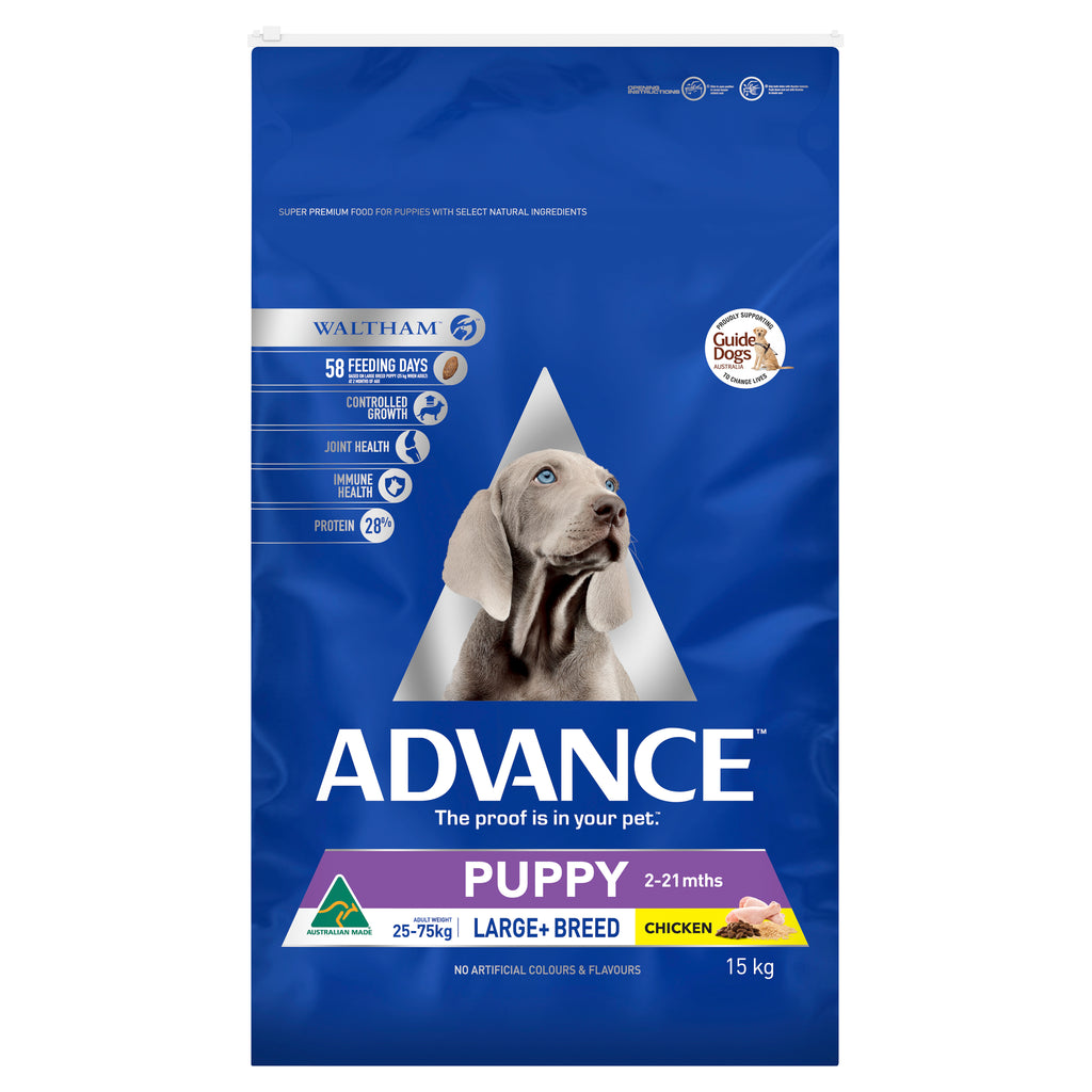 Advance puppy 2024 food feeding guide