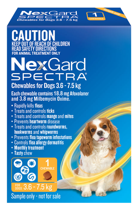Nexgard Spectra Small Dogs 3.6-7.5kg