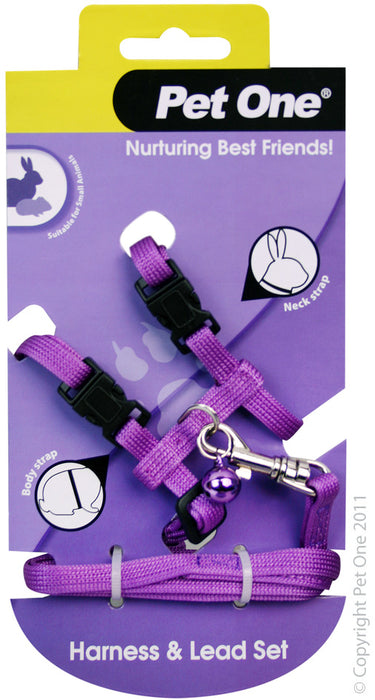 Rabbit, Guinea Pig & Ferret Leash & Harness Purple