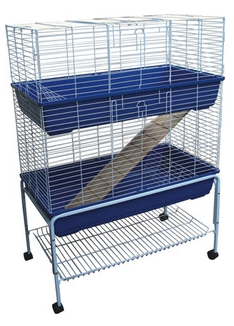Double Story Rabbit Cage with Stand 40"
