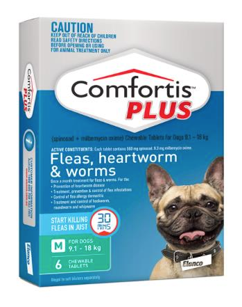 Comfortis Plus Green 9.1-18kg 6 Pack