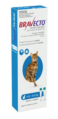 Bravecto Spot On Blue Medium Cat 2.8 - 6.25kg