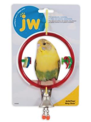 Bird Toy with Ring Clear