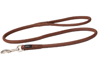 Rogz Leather Round Fixed Lead