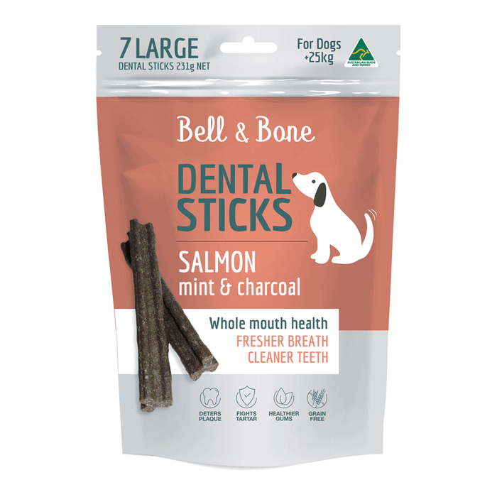 Bell & Bone Dental Sticks - Salmon, Mint & Charcoal