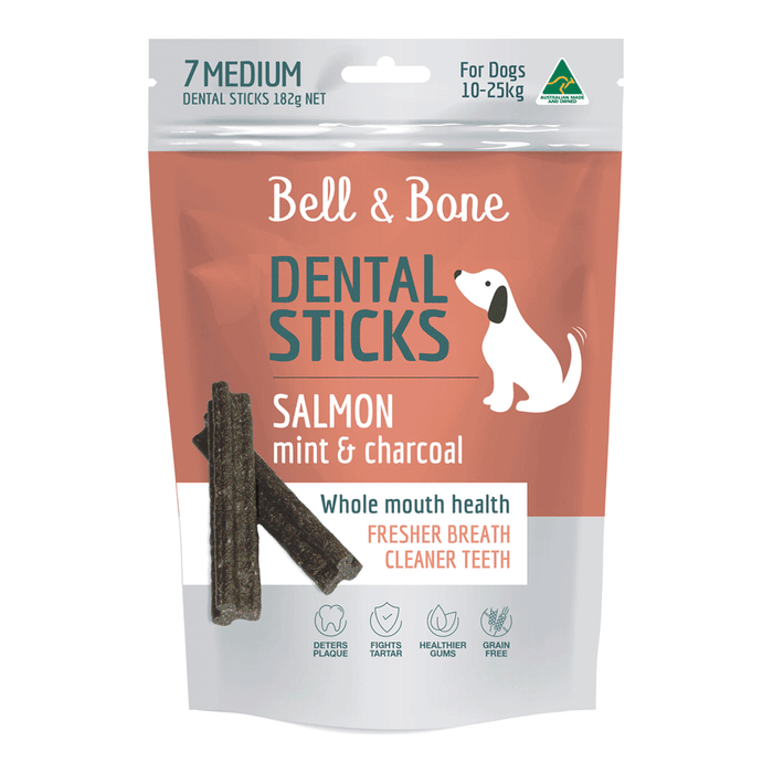 Bell & Bone Dental Sticks - Salmon, Mint & Charcoal