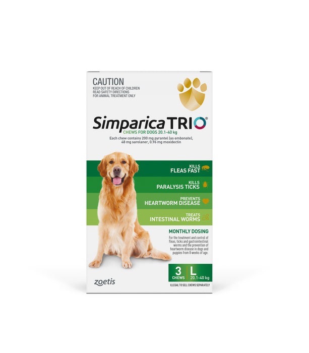 Simparica Trio Large Dog 20.1-40kg