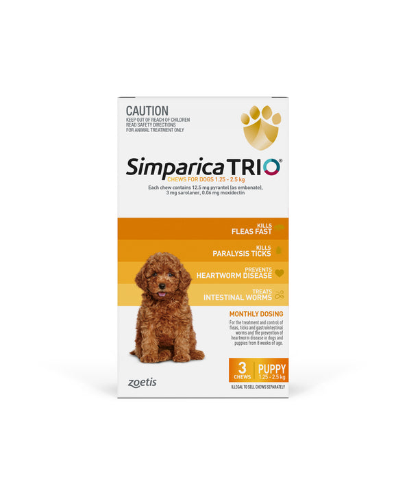 Simparica Trio Puppy 1.3-2.5kg
