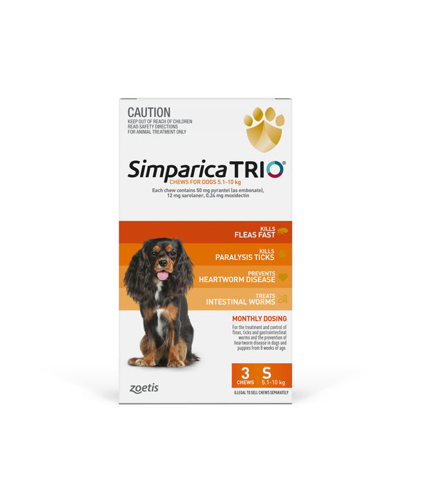 Simparica Trio Small Dog 5.1-10kg